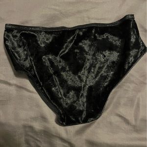 Black cheeky Victoria’s Secret velvet panty